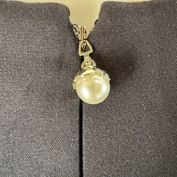 karl lagerfeld Women’s Wide Leg Jumpsuit Black With Stitching Size 12 - Picture 14 of 16